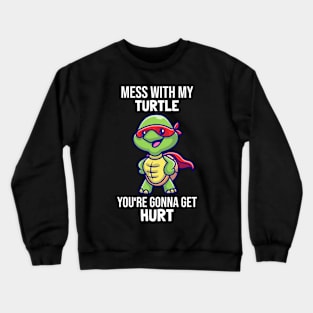 Cute Kawaii Turtle Lover Hero Animal Crewneck Sweatshirt